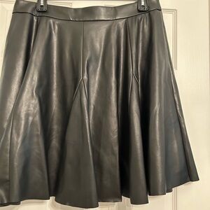 Black faux leather skirt